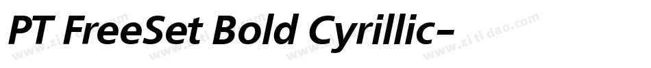 PT FreeSet Bold Cyrillic字体转换